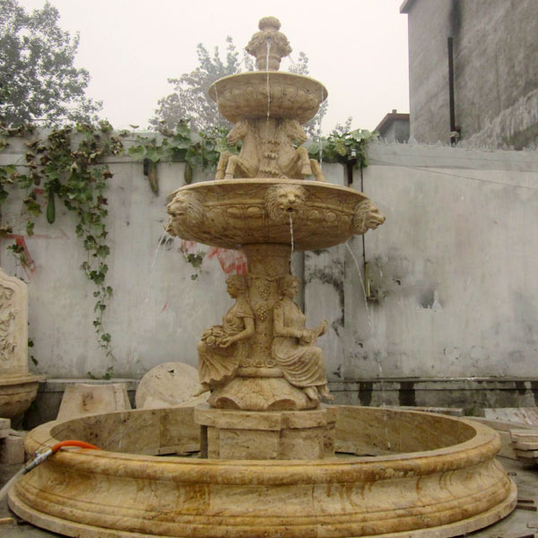 Large Granite Estate Fountain Australia Indoor White Stone Water Fountain Driveway