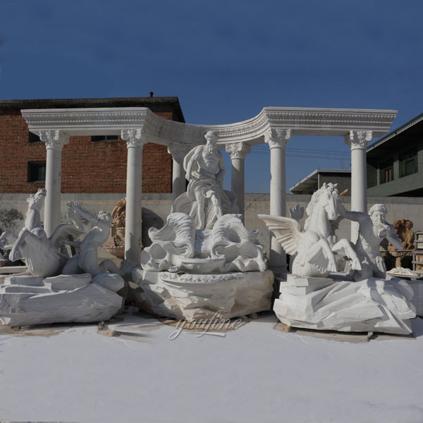 Large Outdoor Fountains Usa Driveway White Stone Water Fountain Designs