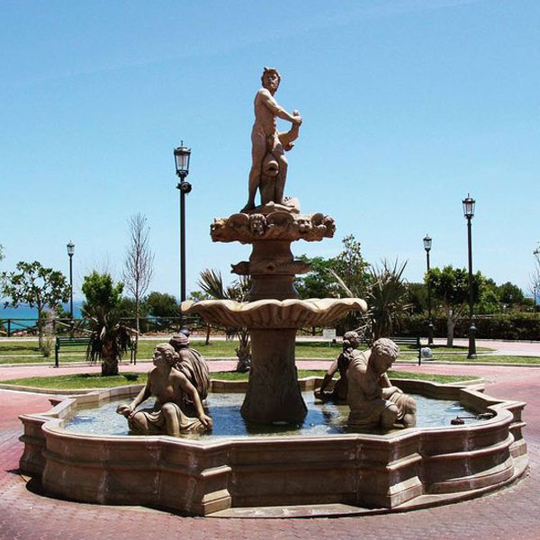 angel fountain for sale Hand Carving Decorative Outdoor Water Marble Angel Fountains For Sale
