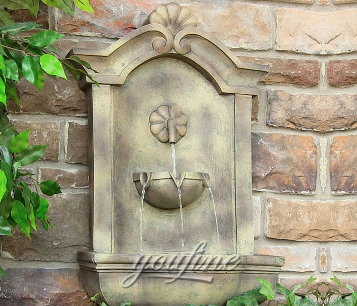 Antique marble indoor waterfall wall fountains with basin for yard