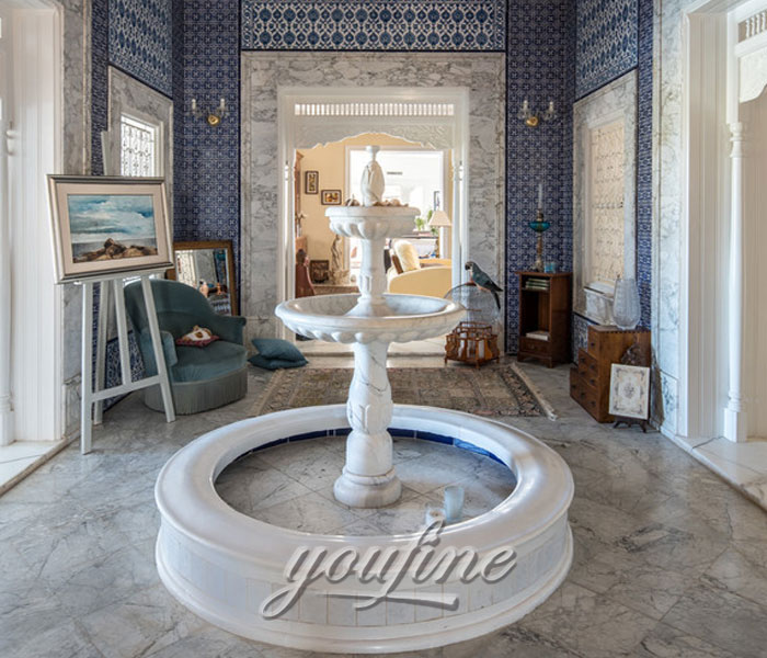 Home decor tiered marble stone water features indoor for sale