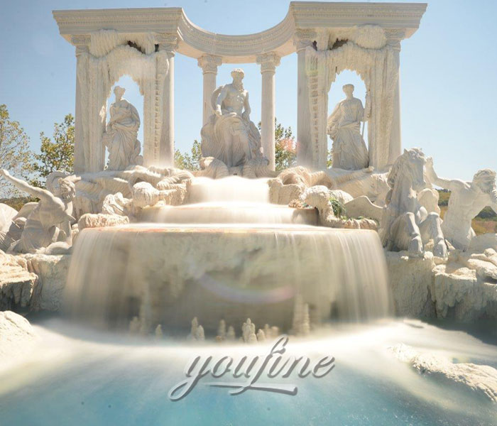 MOK-103 outdoor grand Fontana di Trevi fountain with Poseidon decor for castle
