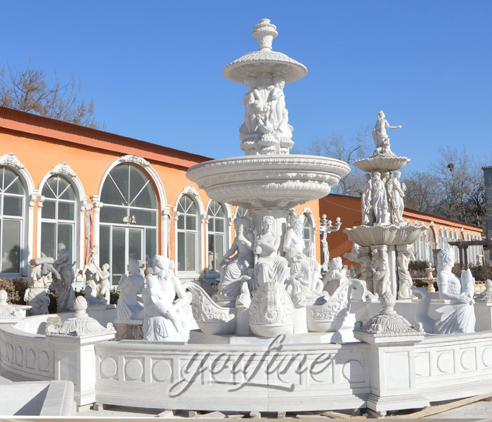 Grand tiered waterfall statuary backyard water features to buy